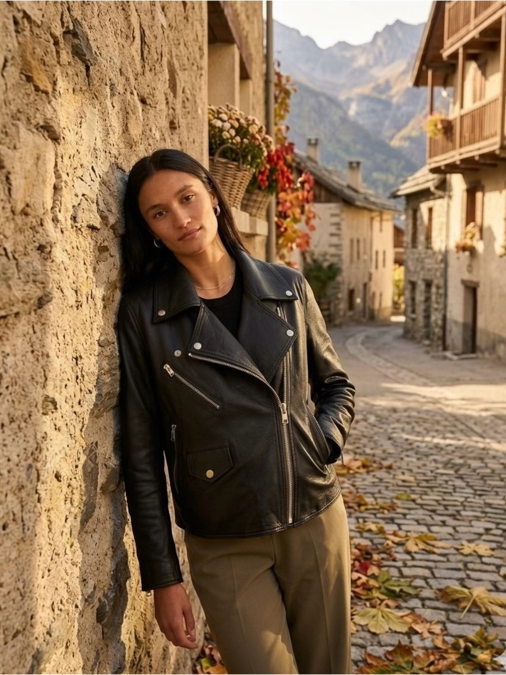 Quince Leather Biker Jacket